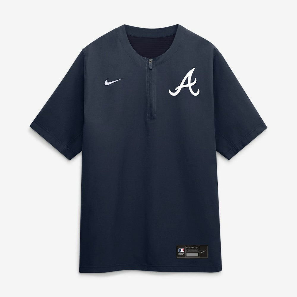 Atlanta Braves Authentic Collection Dri-FIT Quarter-Zip Windshirt Navy
