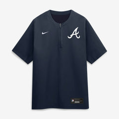 Atlanta Braves Authentic Collection Dri-FIT Quarter-Zip Windshirt Navy
