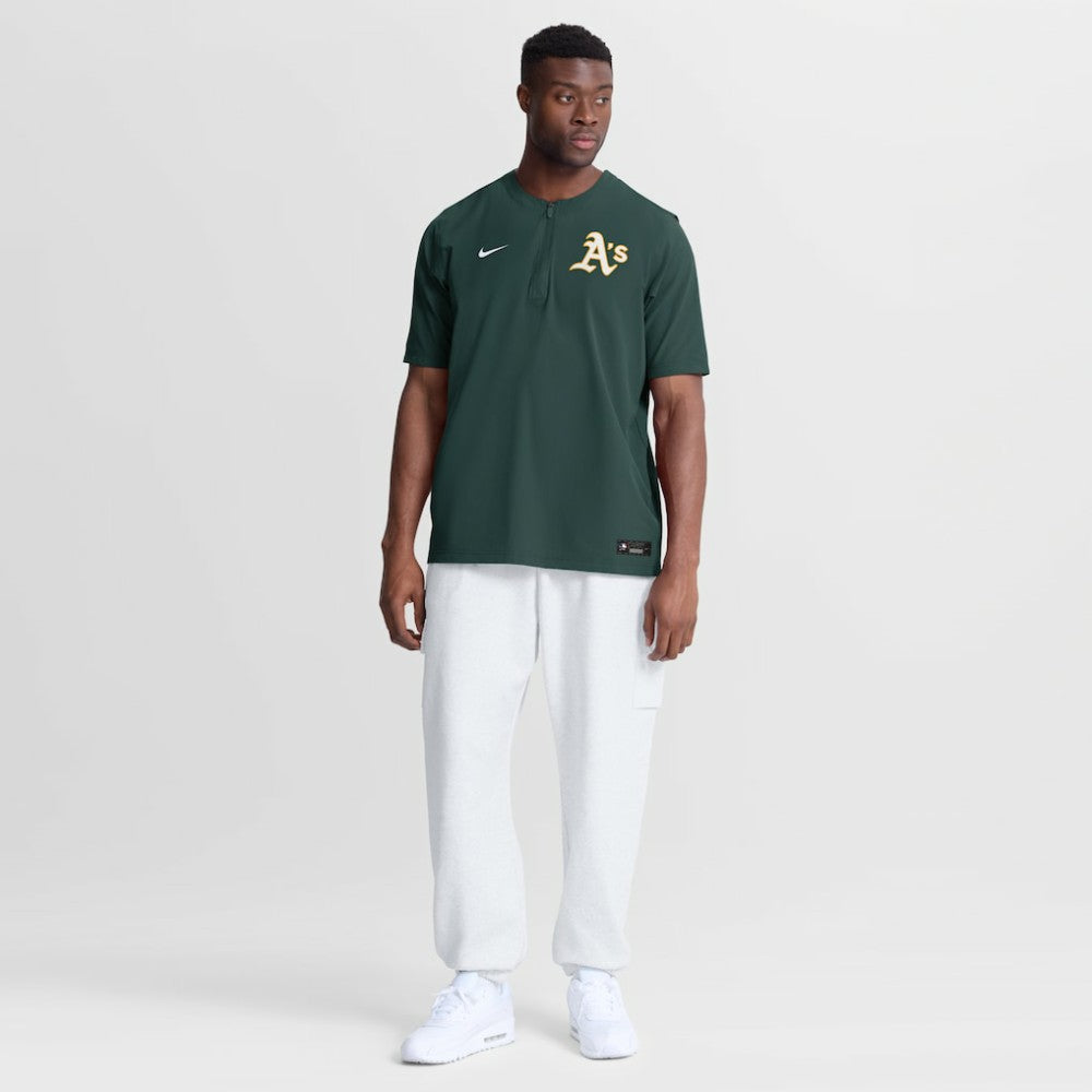 Athletics Authentic Collection Dri-FIT Quarter-Zip Windshirt Green