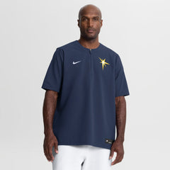 Tampa Bay Rays Authentic Collection Dri-FIT Quarter-Zip Windshirt Navy