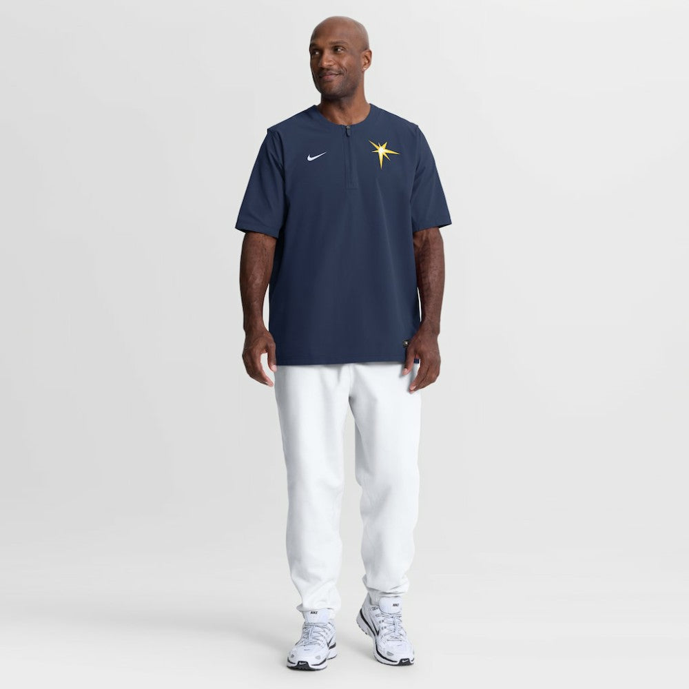 Tampa Bay Rays Authentic Collection Dri-FIT Quarter-Zip Windshirt Navy