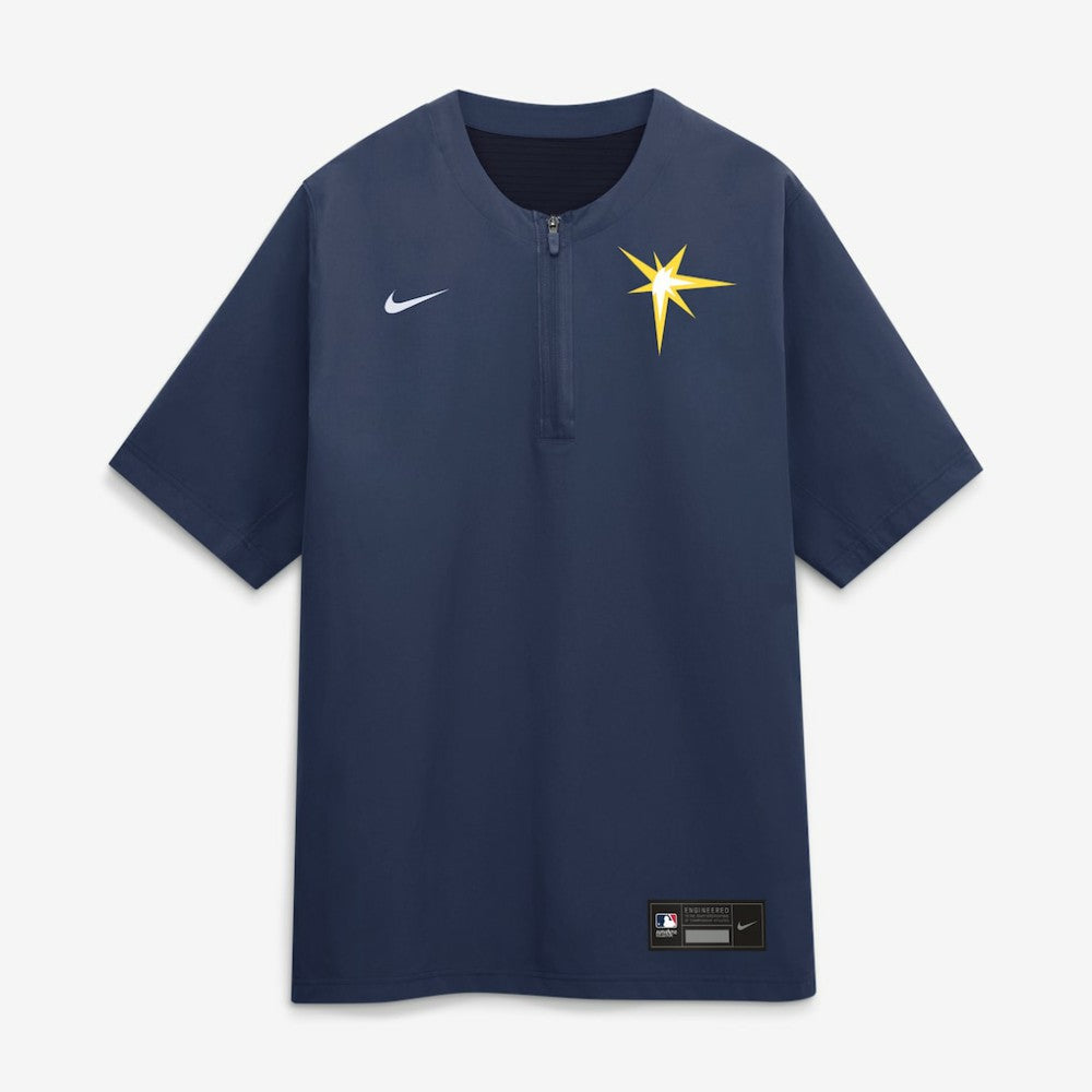 Tampa Bay Rays Authentic Collection Dri-FIT Quarter-Zip Windshirt Navy