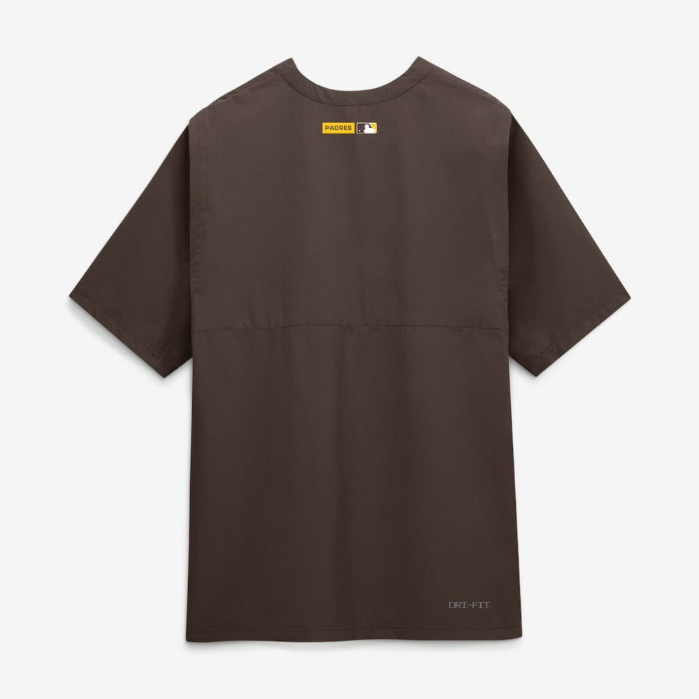 San Diego Padres Authentic Collection Dri-FIT Quarter-Zip Windshirt Brown