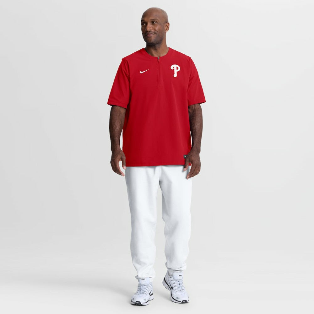 Philadelphia Phillies Authentic Collection Dri-FIT Quarter-Zip Windshirt Red