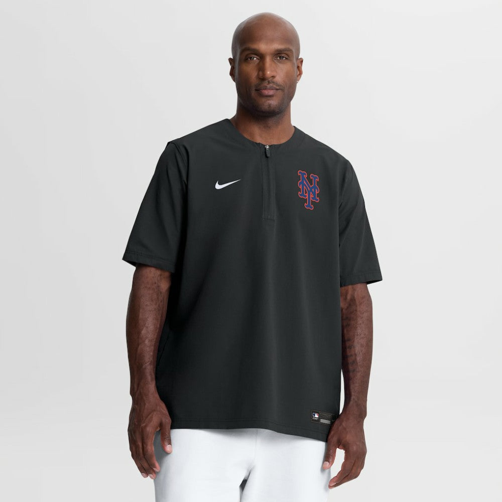New York Mets Authentic Collection Dri-FIT Quarter-Zip Windshirt Black