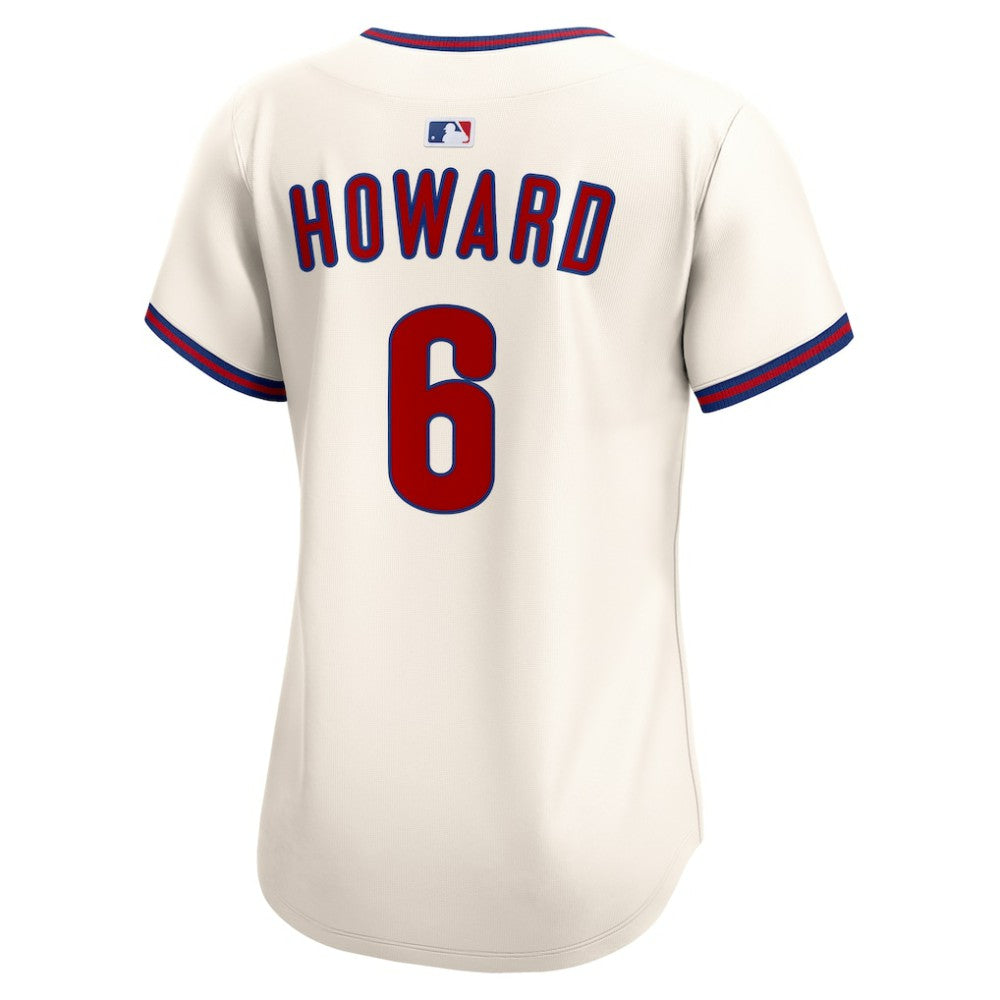Ryan Howard Philadelphia Phillies Women's Alternate 2 Limited Jersey - Cream