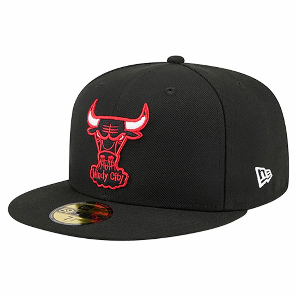 Chicago Bulls Core Logo 59FIFTY Fitted Hat - Black online