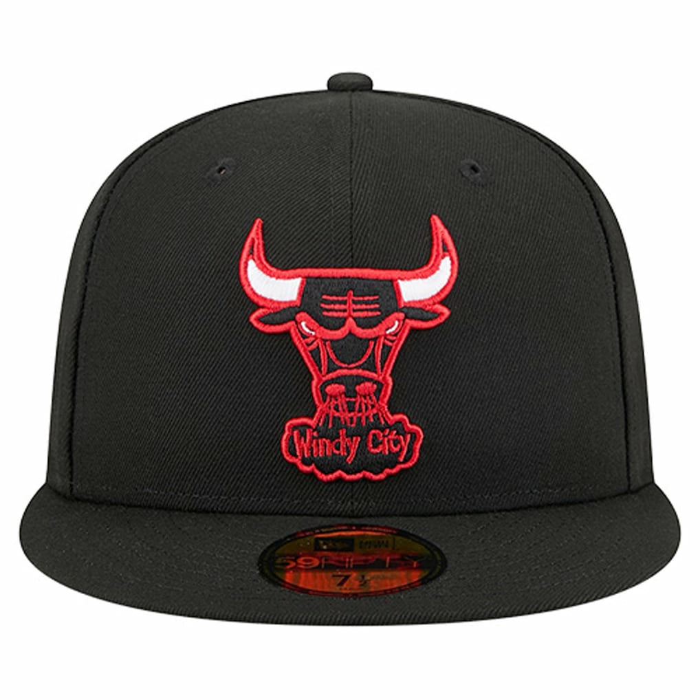 Chicago Bulls Core Logo 59FIFTY Fitted Hat - Black online