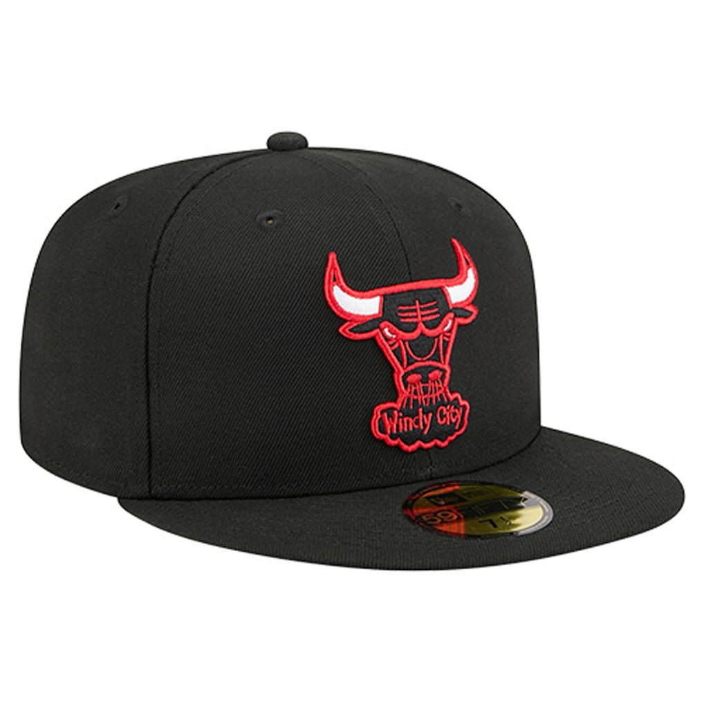 Chicago Bulls Core Logo 59FIFTY Fitted Hat - Black online