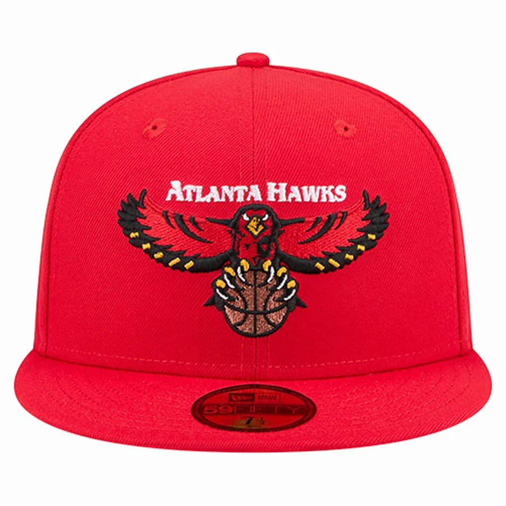 Atlanta Hawks Core Logo 59FIFTY Fitted Hat - Red shop