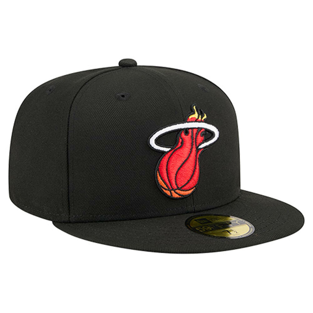 Miami Heat Core Logo 59FIFTY Fitted Hat - Black on sale