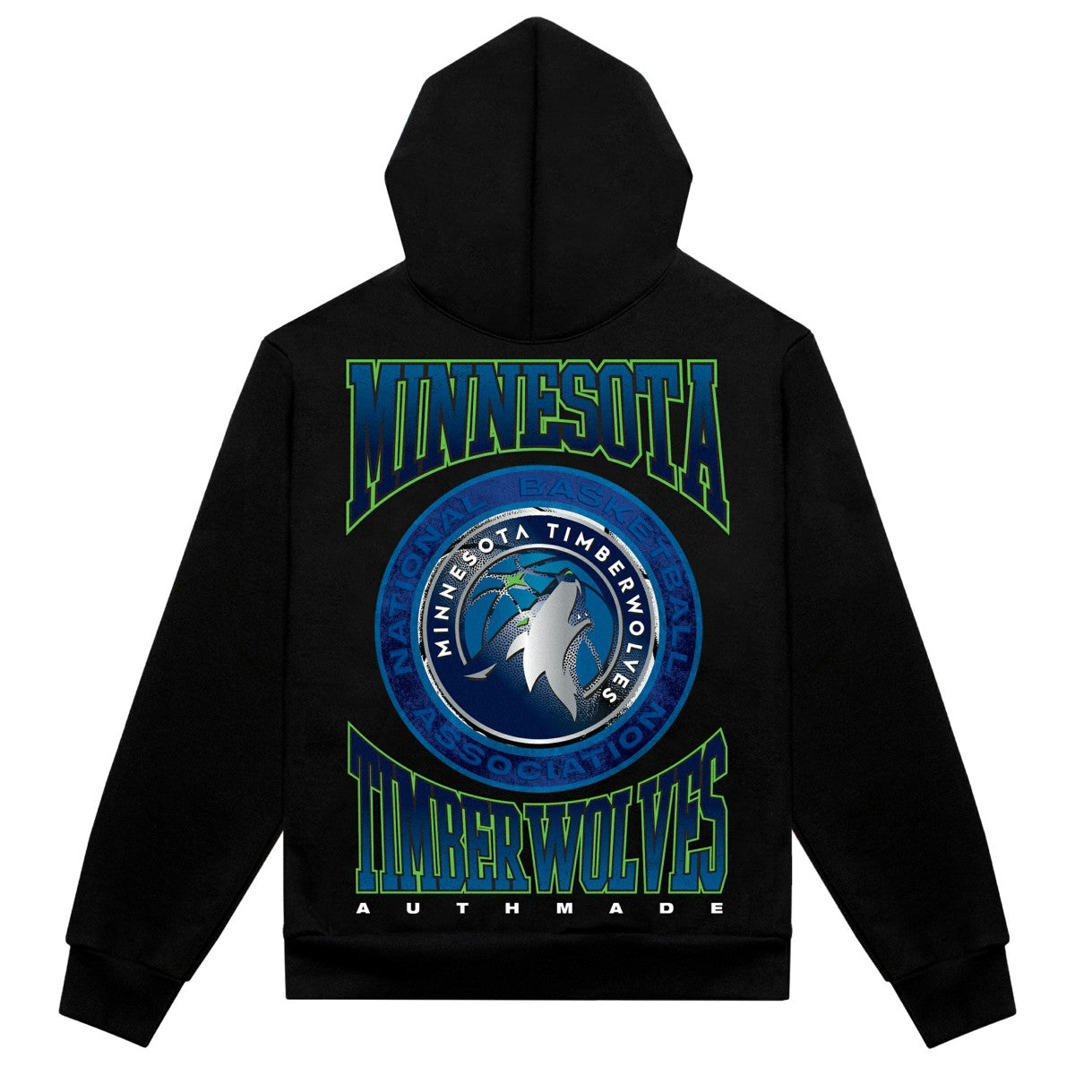 Minnesota Timberwolves Authmade Vintage Metal Premium Heavyweight Pullover Hoodie - Black discount