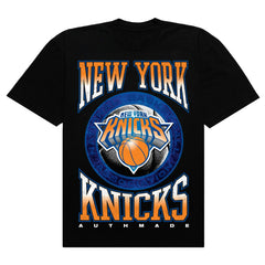 New York Knicks Authmade Vintage Metal Premium Heavyweight T-Shirt - Black discount
