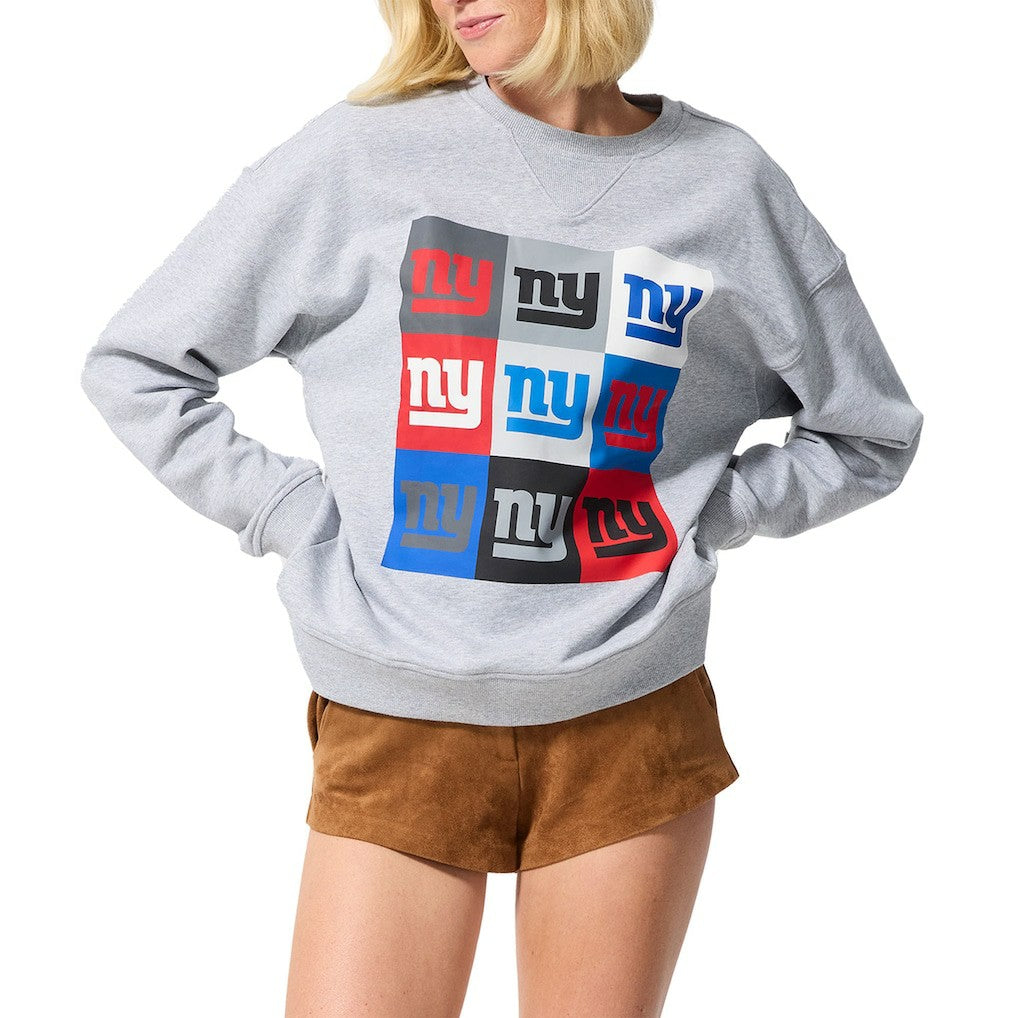 New York Giants Terez Women's Technicolor Oversized Sweatshirt - Gray sale