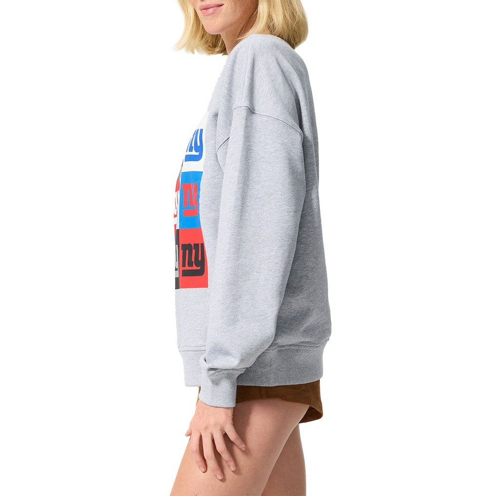 New York Giants Terez Women's Technicolor Oversized Sweatshirt - Gray sale