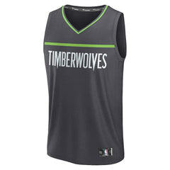 Minnesota Timberwolves Fastbreak Custom Jersey - Statement Edition - Anthracite sale