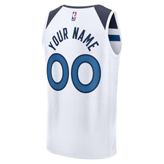 Minnesota Timberwolves Fastbreak Custom Jersey - Association Edition - White for sale