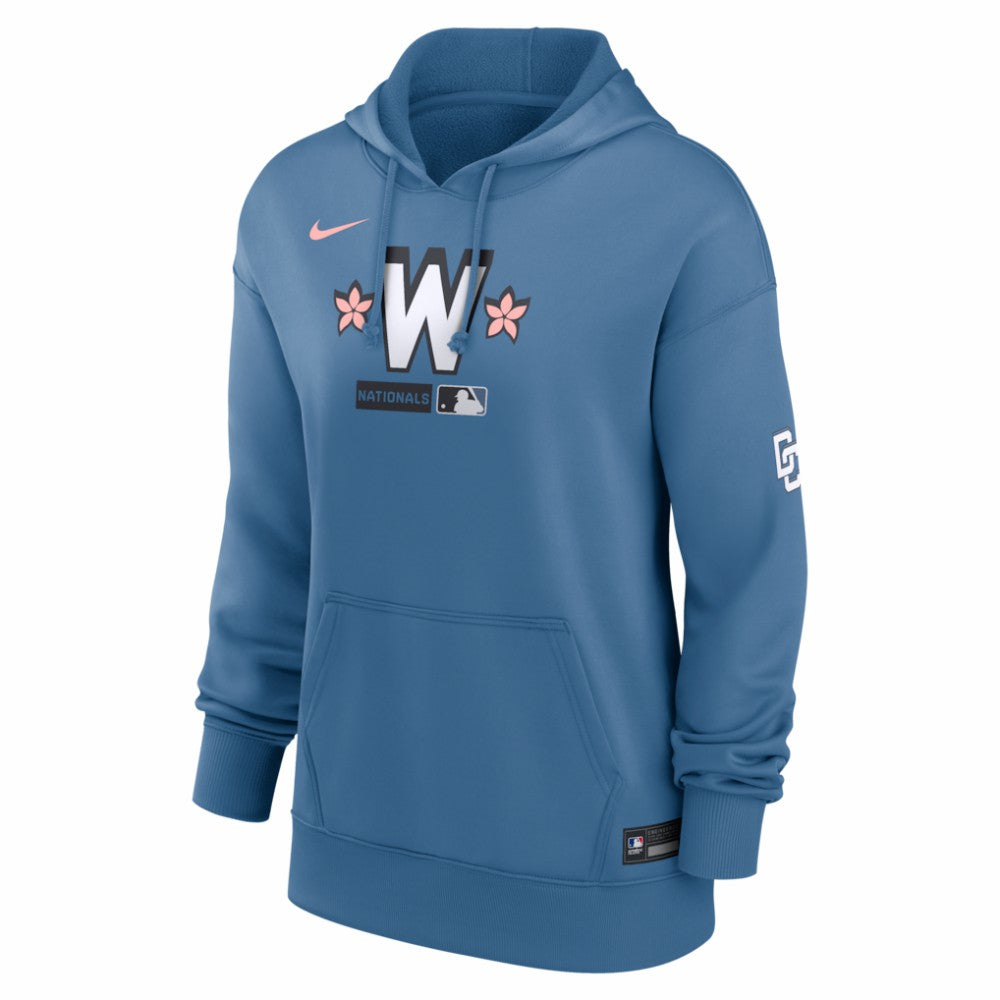 Washington Nationals Women's Authentic Collection City Connect Therma Hoodie Blue