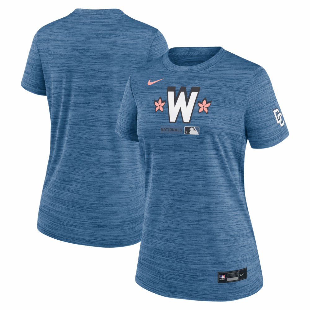 Washington Nationals Women's Authentic Collection City Connect Velocity Dri-FIT T-Shirt Blue