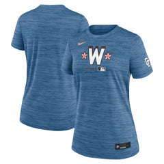 Washington Nationals Women's Authentic Collection City Connect Velocity Dri-FIT T-Shirt Blue
