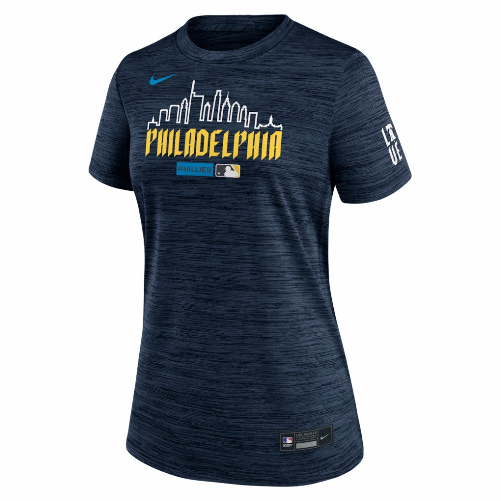 Philadelphia Phillies Women's Authentic Collection City Connect Velocity Dri-FIT T-Shirt Navy
