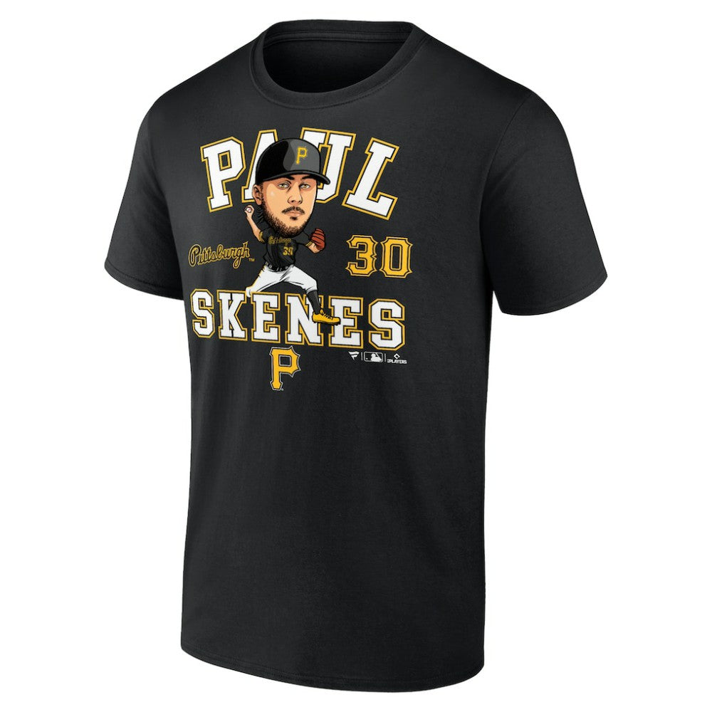 Paul Skenes Pittsburgh Pirates Hometown Caricature T-Shirt Black