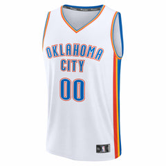 Oklahoma City Thunder Fast Break Custom Jersey - Association Edition - White sale