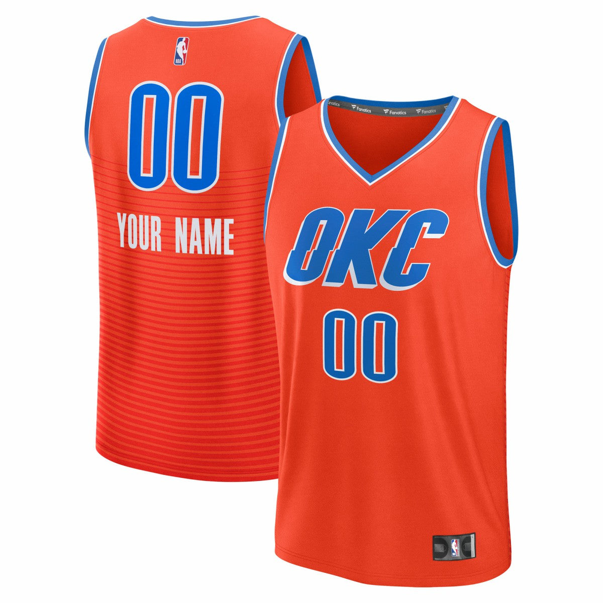 Oklahoma City Thunder Youth Fast Break Custom Jersey - Statement Edition - Orange outlet