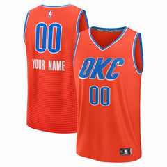 Oklahoma City Thunder Youth Fast Break Custom Jersey - Statement Edition - Orange outlet