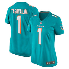 Tua Tagovailoa Miami Dolphins Women's Game Jersey - Aqua on sale