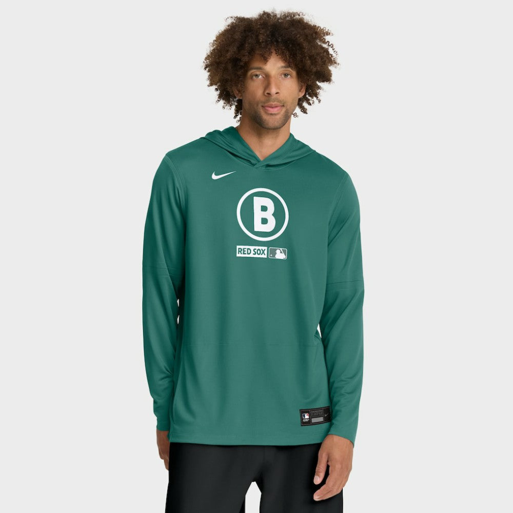 Boston Red Sox City Connect Dri-FIT Long Sleeve Hooded T-Shirt Green