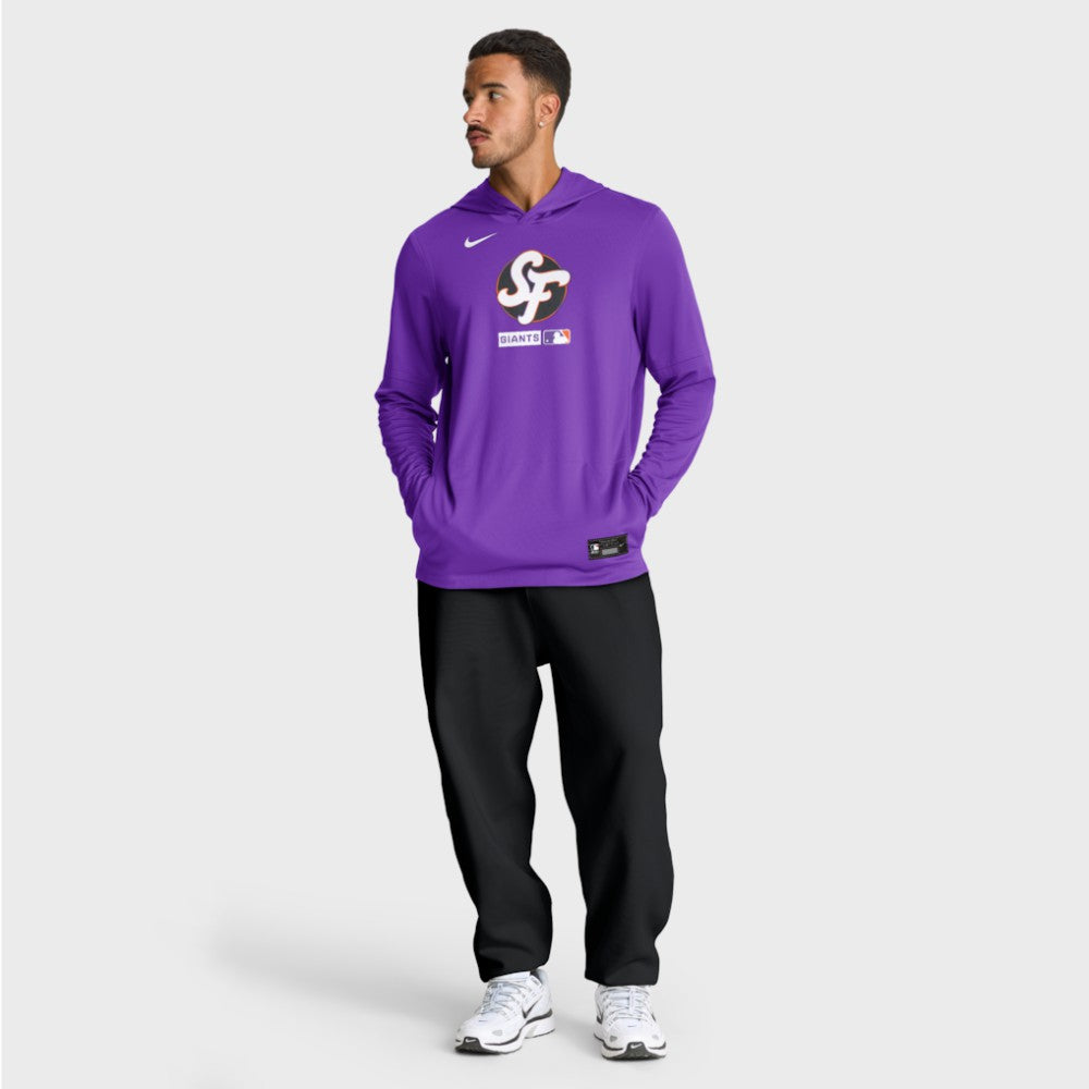 San Francisco Giants City Connect Dri-FIT Long Sleeve Hooded T-Shirt Purple