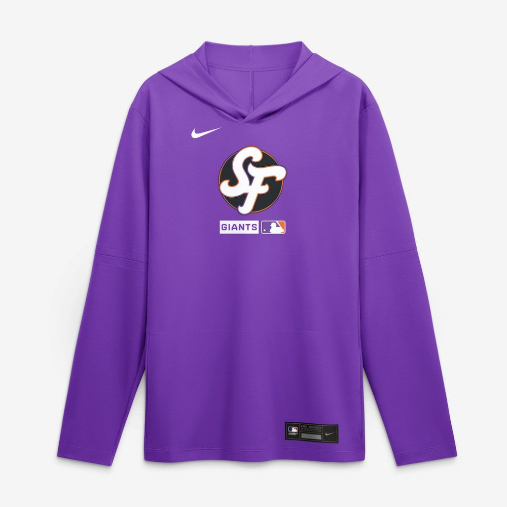 San Francisco Giants City Connect Dri-FIT Long Sleeve Hooded T-Shirt Purple
