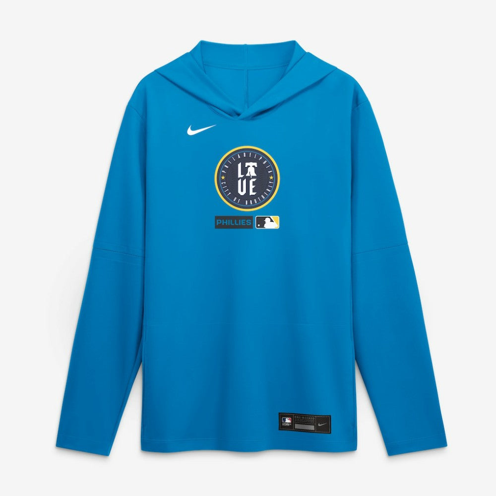 Philadelphia Phillies City Connect Dri-FIT Long Sleeve Hooded T-Shirt Blue