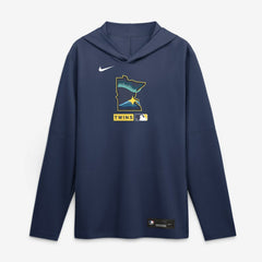 Minnesota Twins City Connect Dri-FIT Long Sleeve Hooded T-Shirt Navy