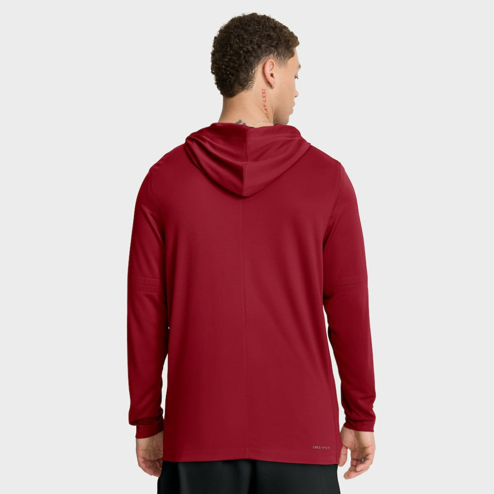 Cleveland Guardians City Connect Dri-FIT Long Sleeve Hooded T-Shirt Red