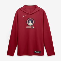 Cleveland Guardians City Connect Dri-FIT Long Sleeve Hooded T-Shirt Red