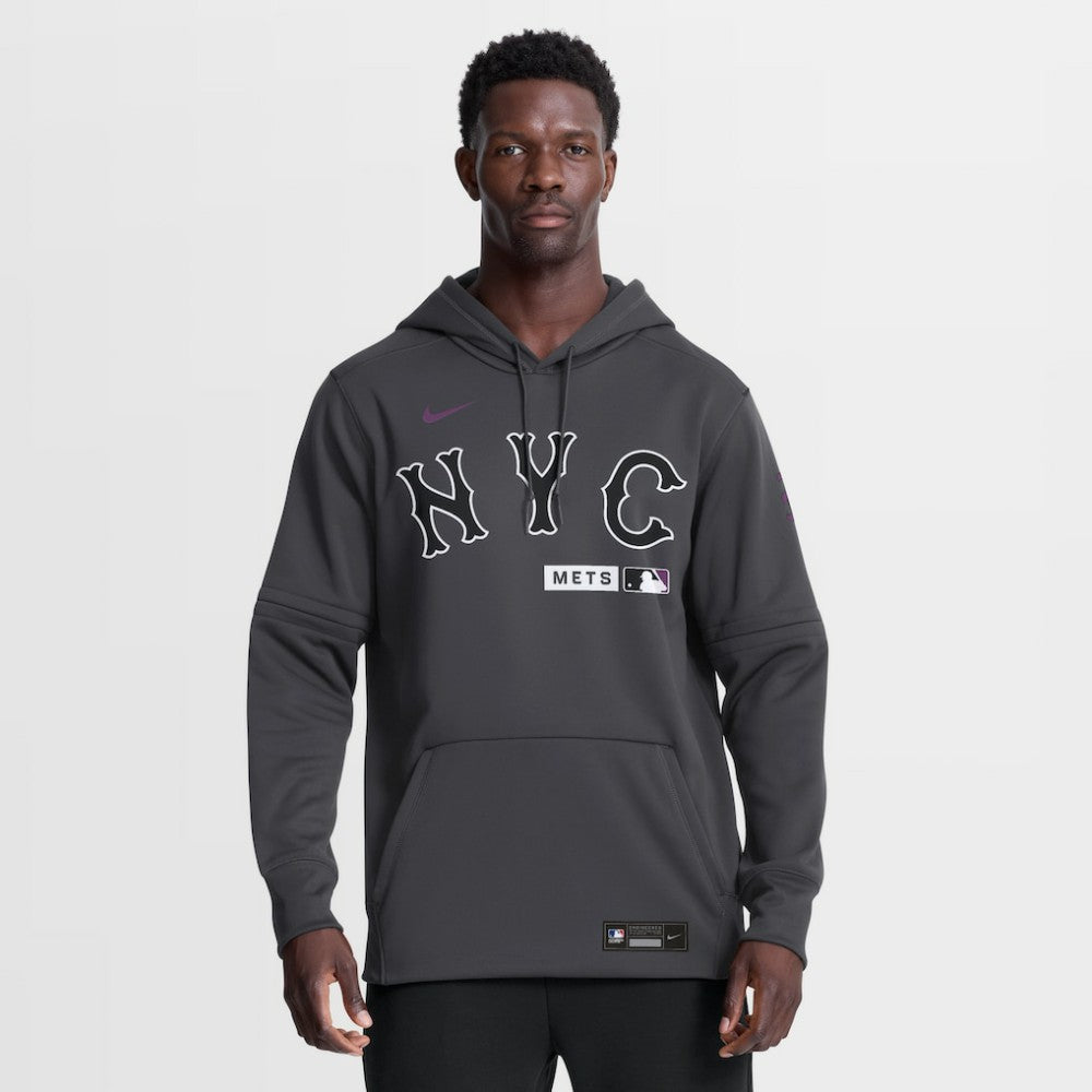 New York Mets Authentic Collection City Connect Therma-FIT Hoodie Anthracite