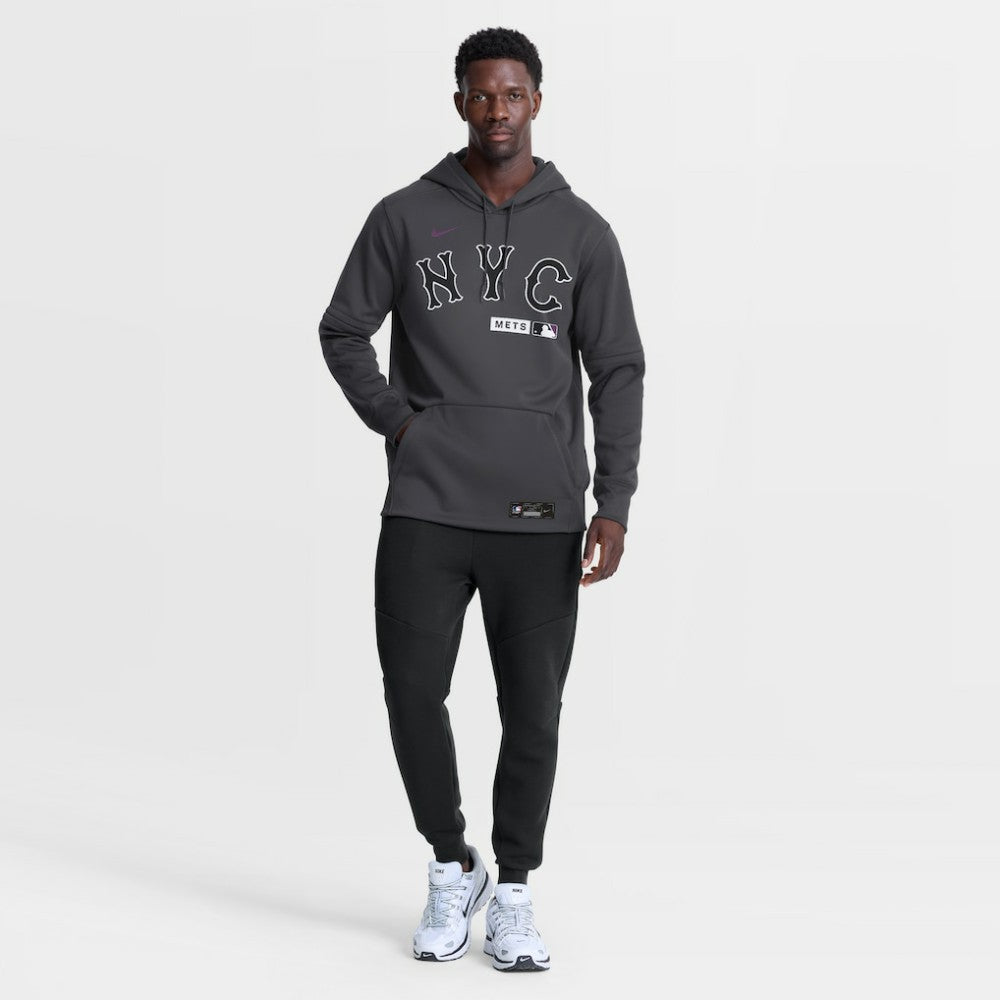New York Mets Authentic Collection City Connect Therma-FIT Hoodie Anthracite