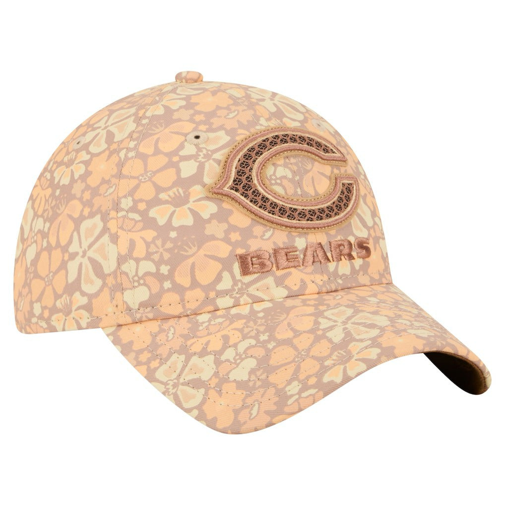 Chicago Bears New Era Women's Floral 9TWENTY Adjustable Hat - Tan sale