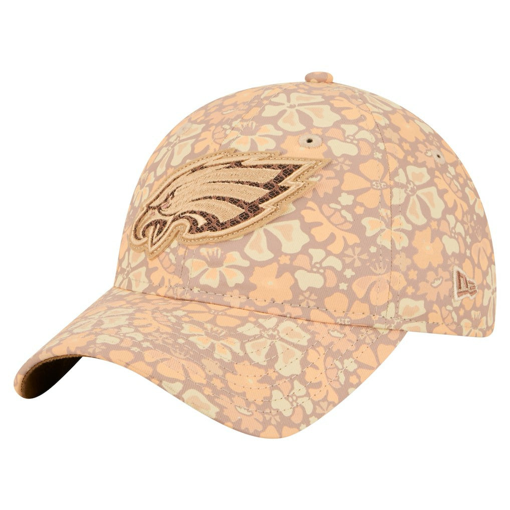 Philadelphia Eagles New Era Women's Floral 9TWENTY Adjustable Hat - Tan cheap