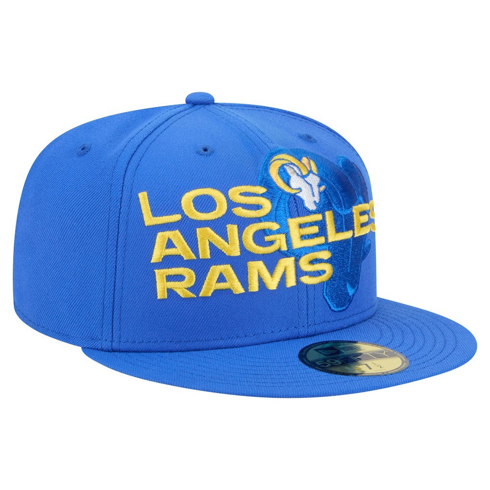 Los Angeles Rams New Era Overlap Wordmark 59FIFTY Fitted Hat - Royal cheap