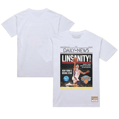 Jeremy Lin New York Knicks Newspaper T-Shirt - White shop