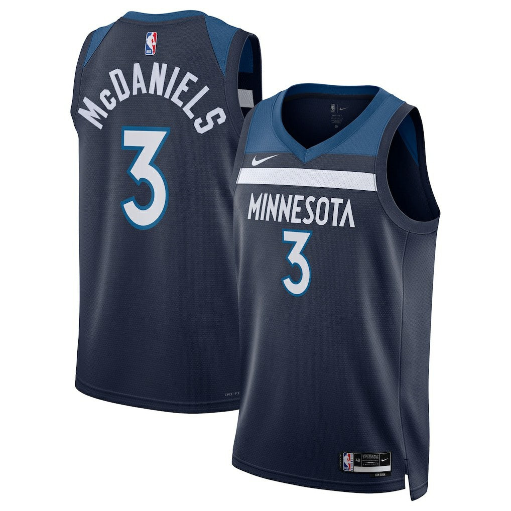 Jaden McDaniels Minnesota Timberwolves Unisex Swingman Jersey - Icon Edition - Navy shop