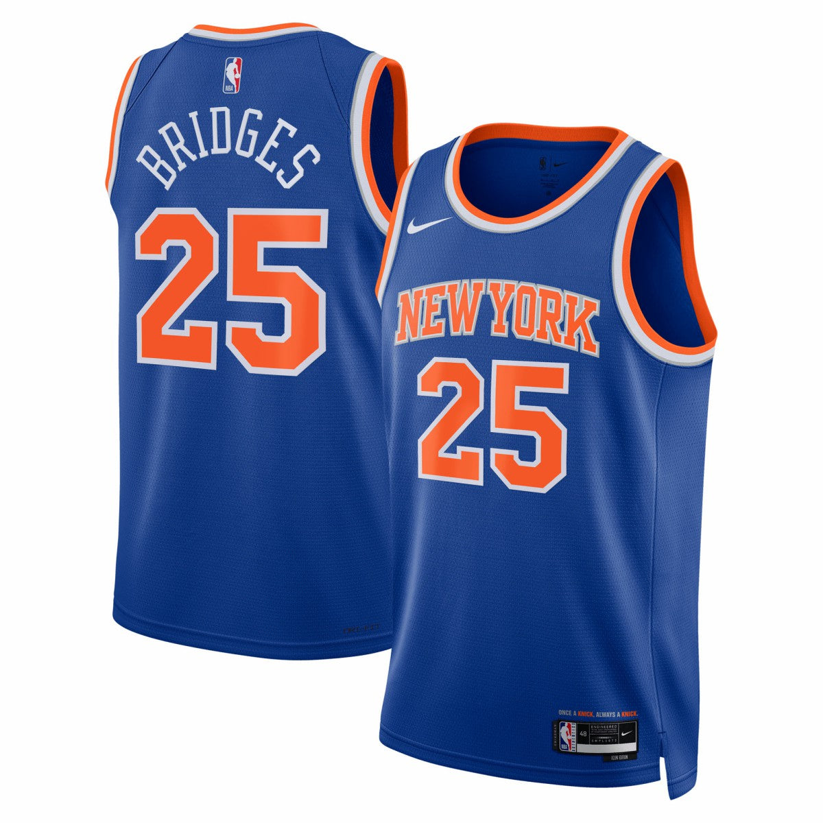 Mikal Bridges New York Knicks Unisex Swingman Jersey - Icon Edition - Blue on sale
