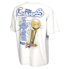 Oklahoma City Thunder Unisex 2025 NBA Finals Champions Celebration Parade Roster T-Shirt - White outlet