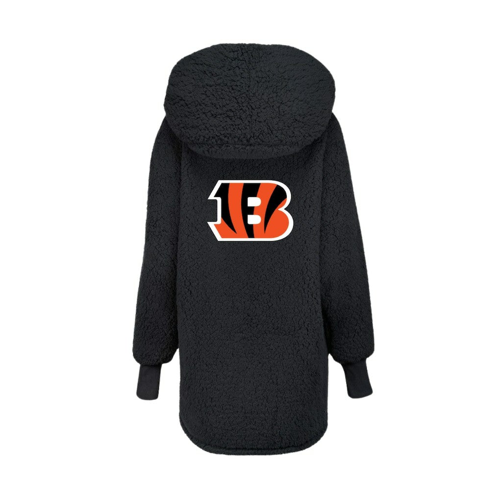 Cincinnati Bengals Jill Martin Women's Oversized Hooded Lounger - Black online