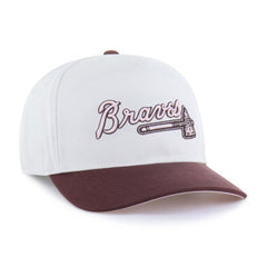 Atlanta Braves Unisex Love Letter Adjustable Hitch Hat Stone/Burgundy