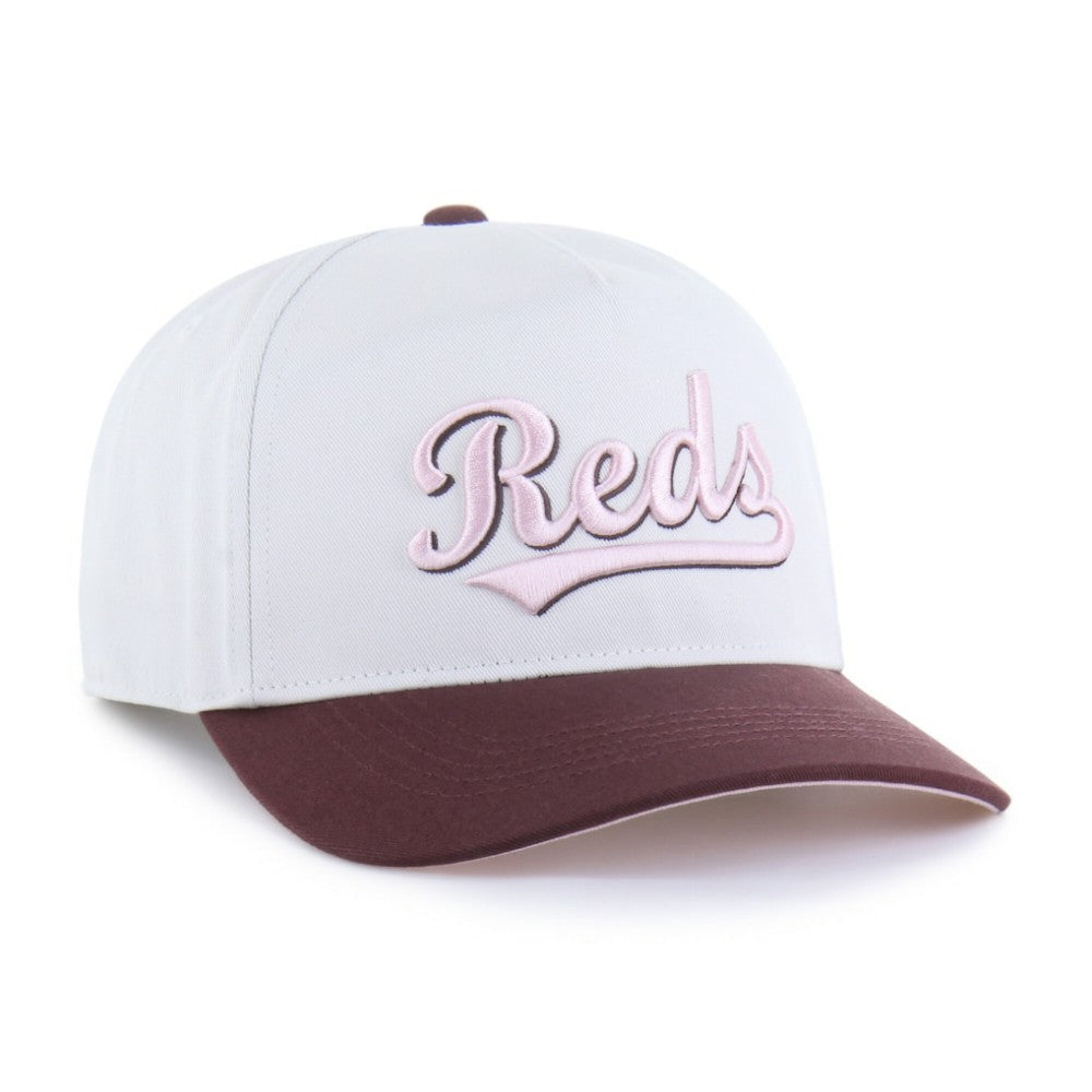 Cincinnati Reds Unisex Love Letter Adjustable Hitch Hat Stone/Burgundy