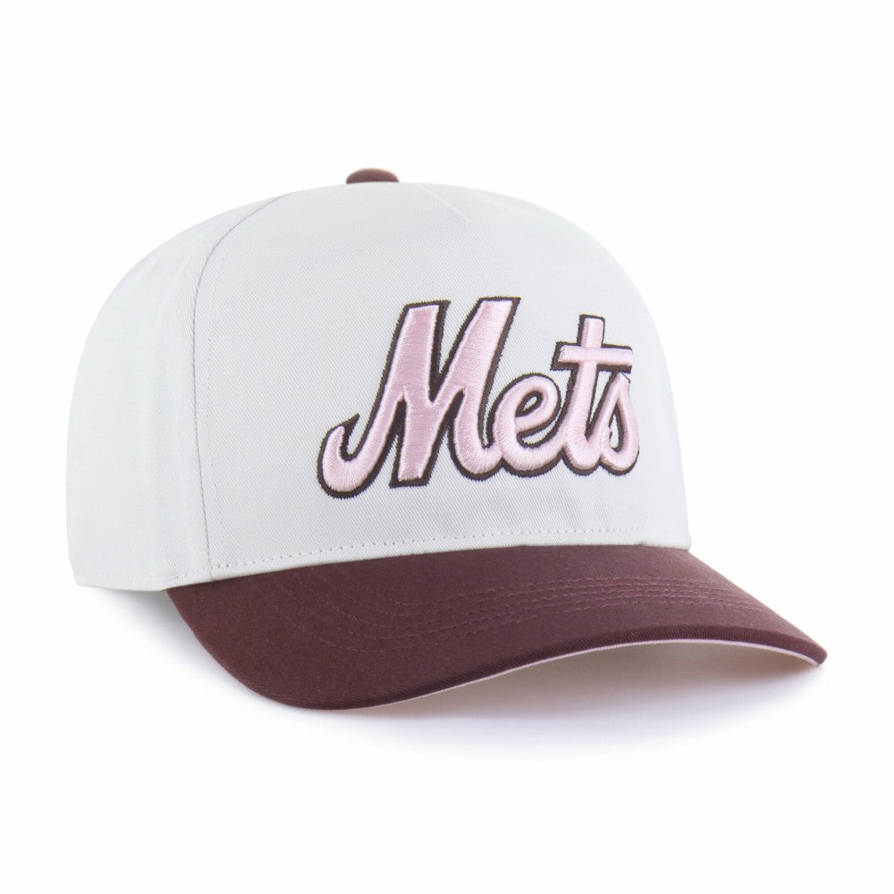 New York Mets Unisex Love Letter Adjustable Hitch Hat Stone/Burgundy
